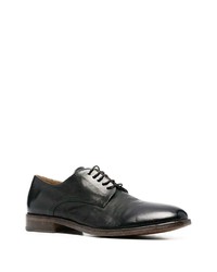 schwarze Leder Derby Schuhe von Moma