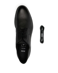 schwarze Leder Derby Schuhe von BOSS HUGO BOSS