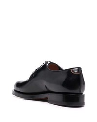 schwarze Leder Derby Schuhe von Santoni