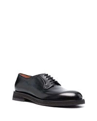 schwarze Leder Derby Schuhe von Santoni