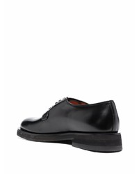 schwarze Leder Derby Schuhe von Santoni