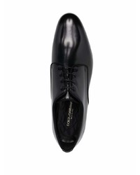 schwarze Leder Derby Schuhe von Dolce & Gabbana