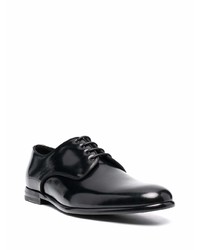 schwarze Leder Derby Schuhe von Dolce & Gabbana