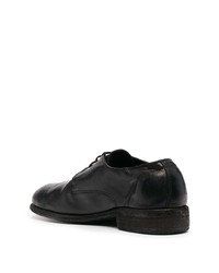 schwarze Leder Derby Schuhe von Guidi