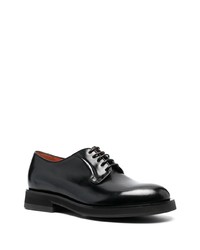 schwarze Leder Derby Schuhe von Santoni