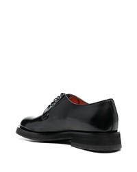 schwarze Leder Derby Schuhe von Santoni