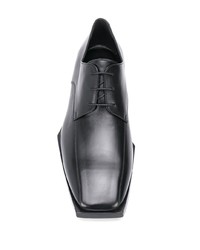 schwarze Leder Derby Schuhe von Balenciaga