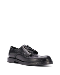 schwarze Leder Derby Schuhe von Dolce & Gabbana