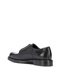 schwarze Leder Derby Schuhe von Dolce & Gabbana