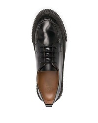 schwarze Leder Derby Schuhe von Ami Paris