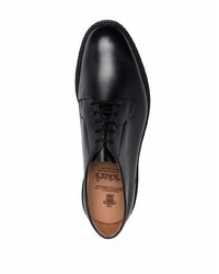 schwarze Leder Derby Schuhe von Tricker's