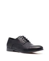 schwarze Leder Derby Schuhe von Corneliani