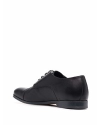 schwarze Leder Derby Schuhe von Corneliani