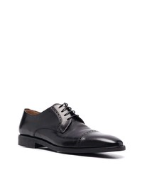 schwarze Leder Derby Schuhe von Corneliani