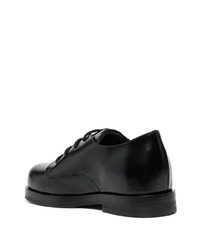 schwarze Leder Derby Schuhe von Raf Simons