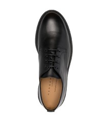 schwarze Leder Derby Schuhe von Henderson Baracco