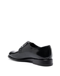 schwarze Leder Derby Schuhe von D4.0