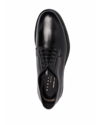 schwarze Leder Derby Schuhe von Henderson Baracco