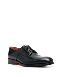 schwarze Leder Derby Schuhe von Santoni