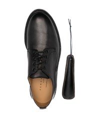 schwarze Leder Derby Schuhe von Henderson Baracco