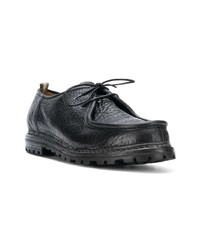 schwarze Leder Derby Schuhe von Officine Creative