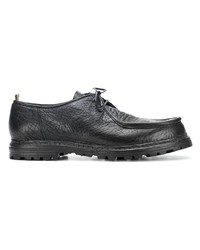 schwarze Leder Derby Schuhe von Officine Creative