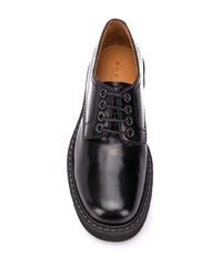 schwarze Leder Derby Schuhe von Marni