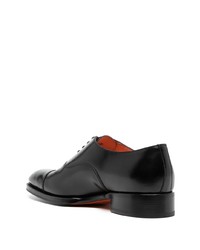 schwarze Leder Derby Schuhe von Santoni