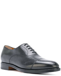 schwarze Leder Derby Schuhe von Santoni