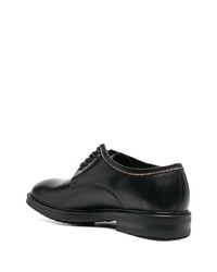 schwarze Leder Derby Schuhe von Paul Smith