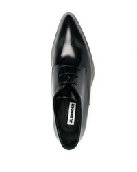 schwarze Leder Derby Schuhe von Jil Sander