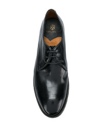 schwarze Leder Derby Schuhe von Silvano Sassetti