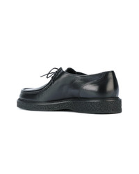 schwarze Leder Derby Schuhe von Saint Laurent