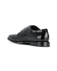 schwarze Leder Derby Schuhe von Jimmy Choo