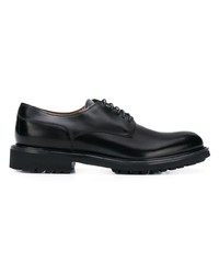 schwarze Leder Derby Schuhe von Doucal's