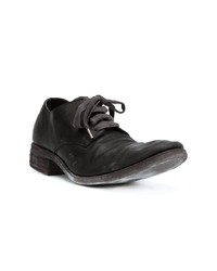 schwarze Leder Derby Schuhe von A Diciannoveventitre