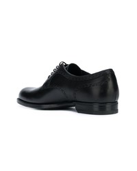 schwarze Leder Derby Schuhe von Bottega Veneta