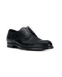 schwarze Leder Derby Schuhe von Bottega Veneta