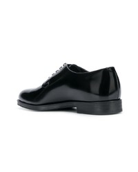 schwarze Leder Derby Schuhe von Giorgio Armani