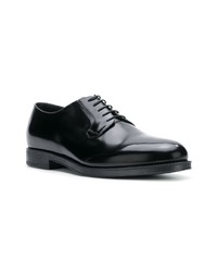 schwarze Leder Derby Schuhe von Giorgio Armani