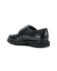 schwarze Leder Derby Schuhe von Salvatore Ferragamo