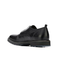 schwarze Leder Derby Schuhe von Moma