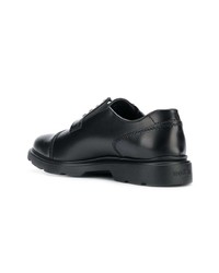 schwarze Leder Derby Schuhe von Hogan