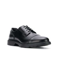 schwarze Leder Derby Schuhe von Hogan