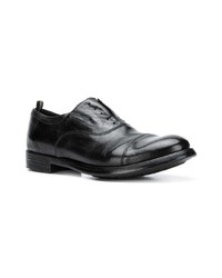 schwarze Leder Derby Schuhe von Officine Creative