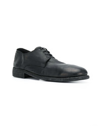 schwarze Leder Derby Schuhe von Guidi