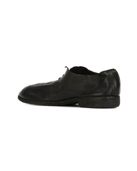 schwarze Leder Derby Schuhe von Guidi