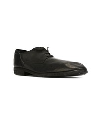 schwarze Leder Derby Schuhe von Guidi