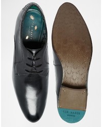 schwarze Leder Derby Schuhe von Ted Baker