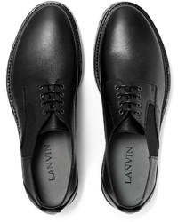 schwarze Leder Derby Schuhe von Lanvin